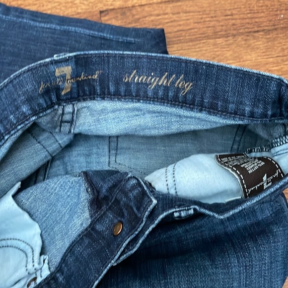 Seven 7 for all mankind straight leg medium wash size 27 jeans denim u190380s - Picture 7 of 9